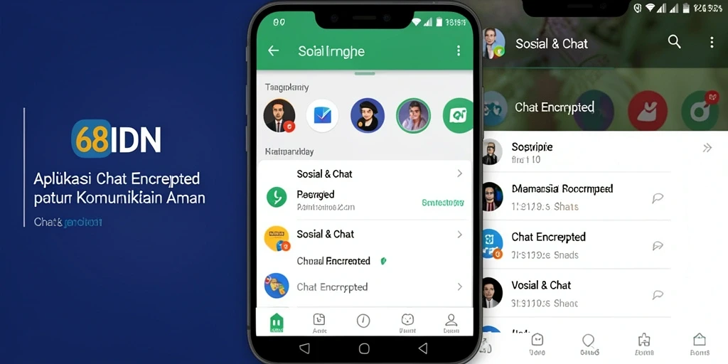 Antarmuka pengguna 68IDN yang menampilkan fitur Chat Encrypted.
