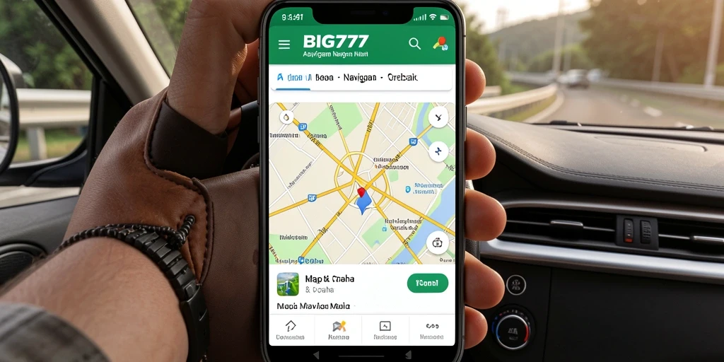 Tampilan antarmuka Navigasi Mobil BIG777 yang intuitif dan informatif.