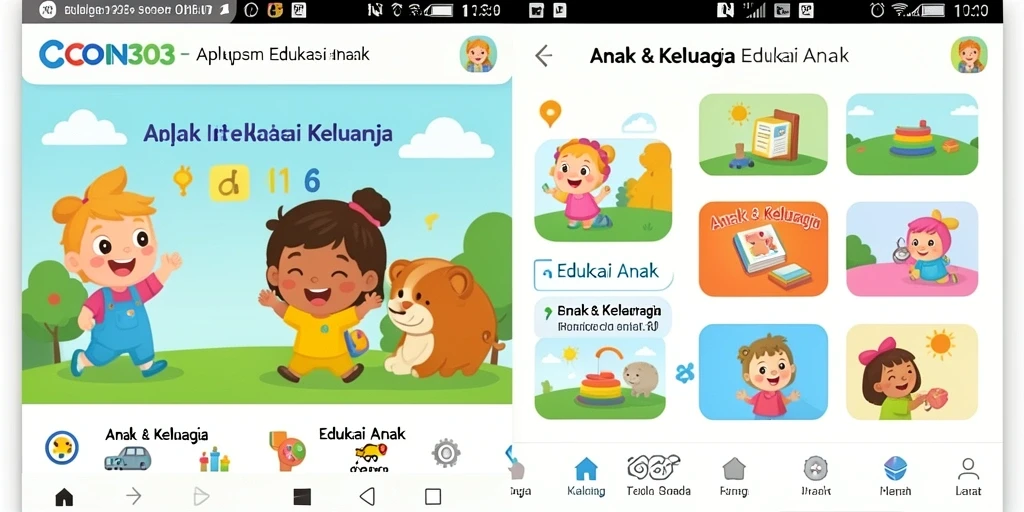 Tampilan antarmuka COIN303 yang menarik untuk pendidikan anak.