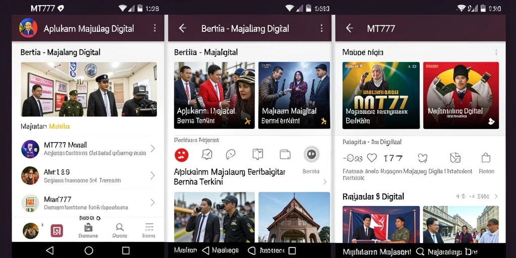 Antarmuka aplikasi MT777 yang menarik dan interaktif.