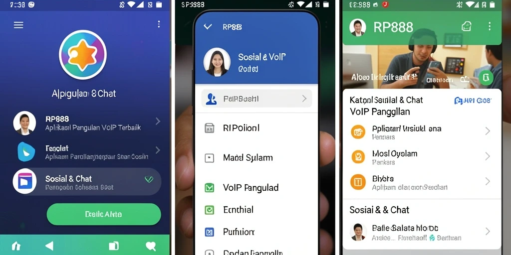 Antarmuka RP888 yang intuitif dan menarik untuk VoIP Panggilan.