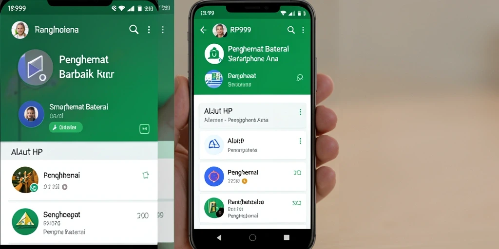Tampilan antarmuka RR999 yang sederhana dan mudah digunakan untuk menghemat baterai.