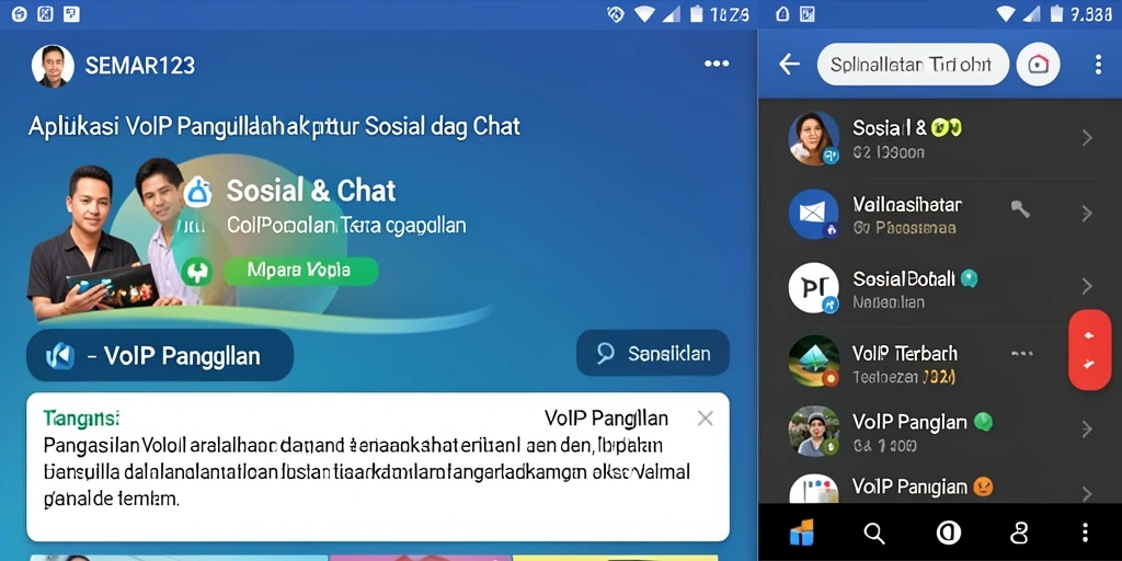 Tampilan antarmuka SEMAR123 saat melakukan panggilan VoIP.