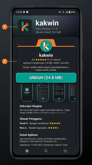 Unduh dan Instal APK Kakwin untuk Pengguna Android