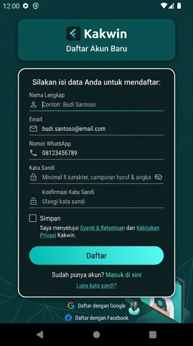 Panduan Lengkap Registrasi Akun Kakwin